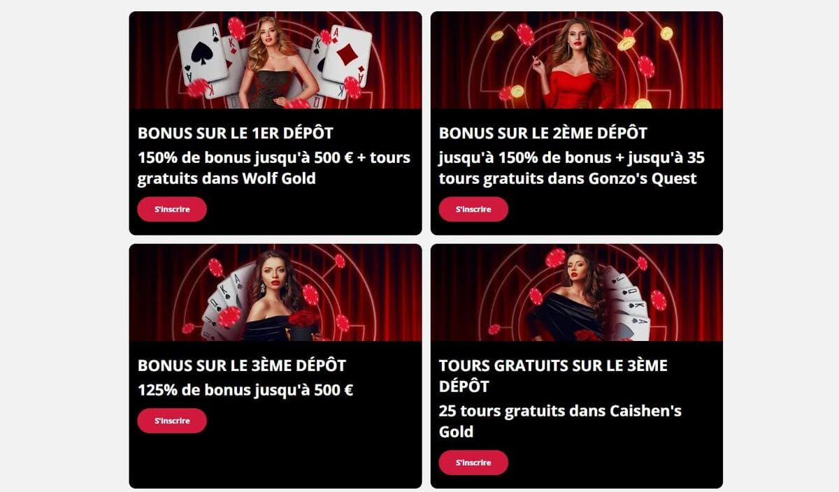 Jetons Rouges Jeton Rouge casino | Bonus 150% jusqu'à 500€ + 135 FS