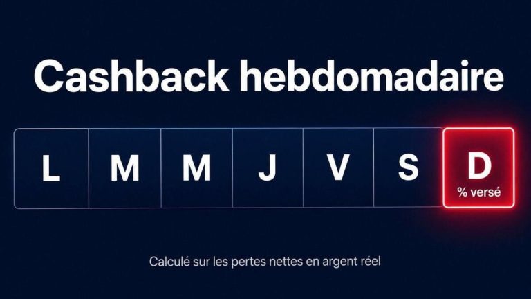 Jeton Rouge Casino cashback hebdomadaire
